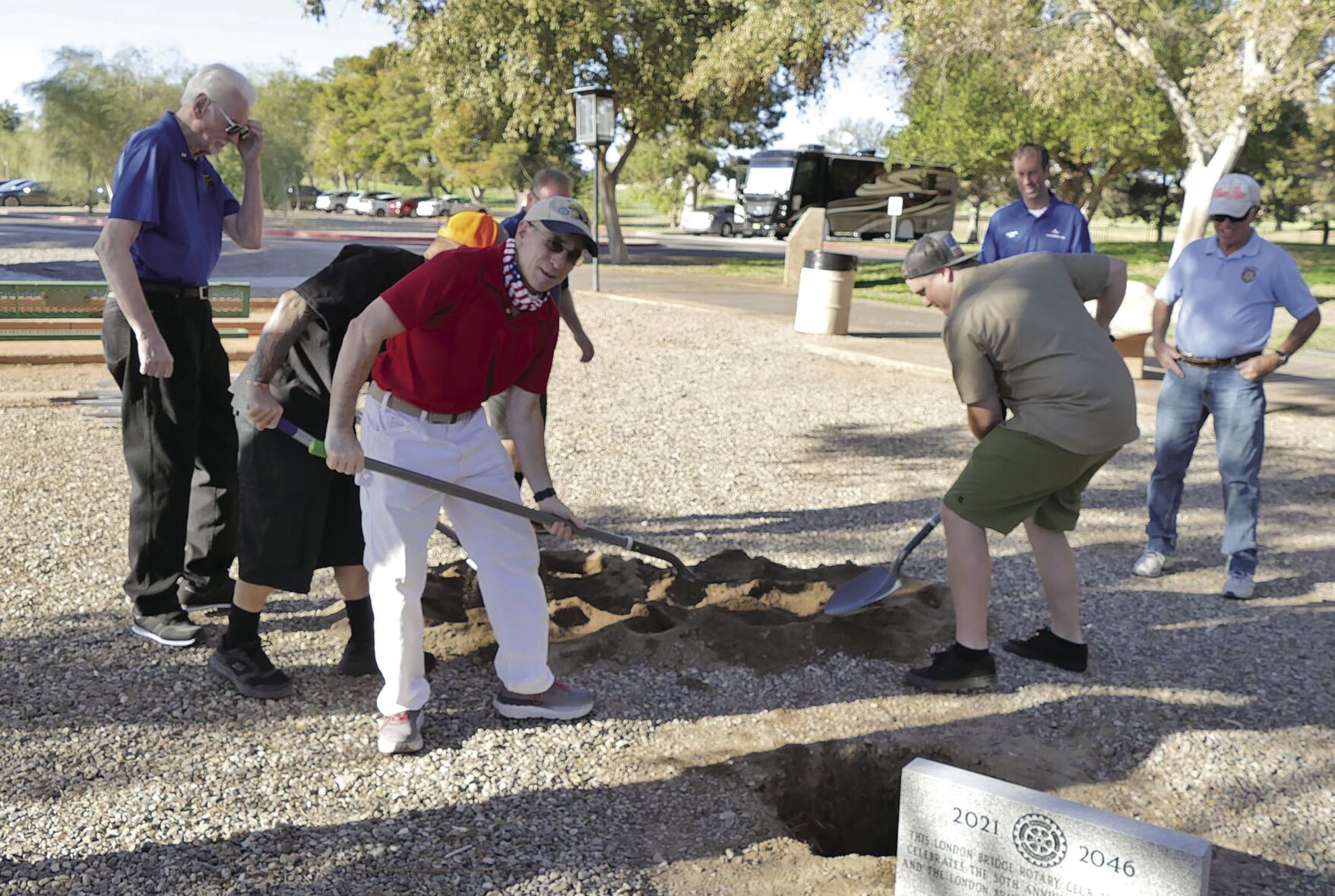 Save it for later | London Bridge Rotary Club buries time capsule